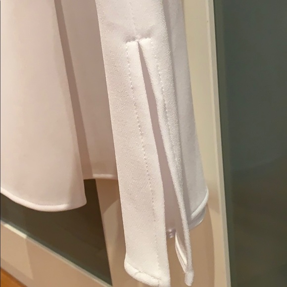 Theory mock neck white blouse with side slits - Picture 3 of 5